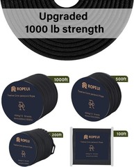 1000lb Paracord, 5/32″ 4mm 12 Strand Nylon Tactical Parachute Cord, 100ft–100…
