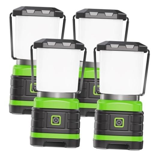 LED Camping Lantern, Battery Powered LED Lights Camping Essentials, Portable 4
