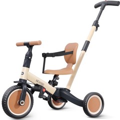 newyoo Toddler Tricycle with Push Handle – 5 in 1 Kids Bike – Purple