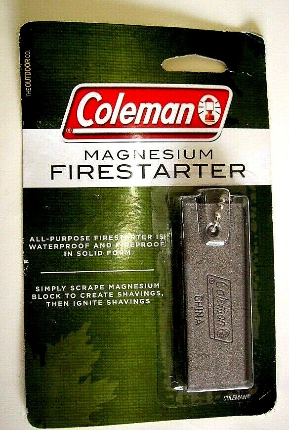 Coleman magnesium all purpose fire starter water proof fire proof STRIP SHAVINGS