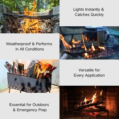 40 Lbs Fatwood Fire Starter Sticks Natural Kindling Firewood for Campfire,Grill