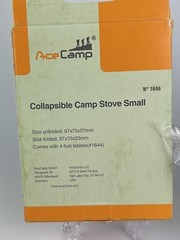 Ace Camp Pocket Stove Collapsible & Pan Set With Emergency Poncho & Blanket NEW