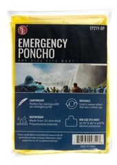Emergency Rain Poncho Yellow Waterproof Camping Hiking Walking Backpacking