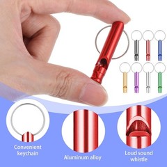 200Pcs Emergency Whistles with Keychains, Aluminum Extra Loud Survival Whistle,