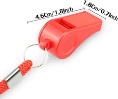 Loud Red Emergency Whistles (2 Pack) – Ideal for Lifeguards & Outdoor Safety
