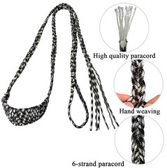 Paracord 63 Inch Handcrafted Black&White Braided Roman Gladius Slingshot