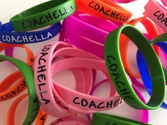SET OF 5 SILICON BRACELETS ASSORTED COLORS SIZE AND DESIGN