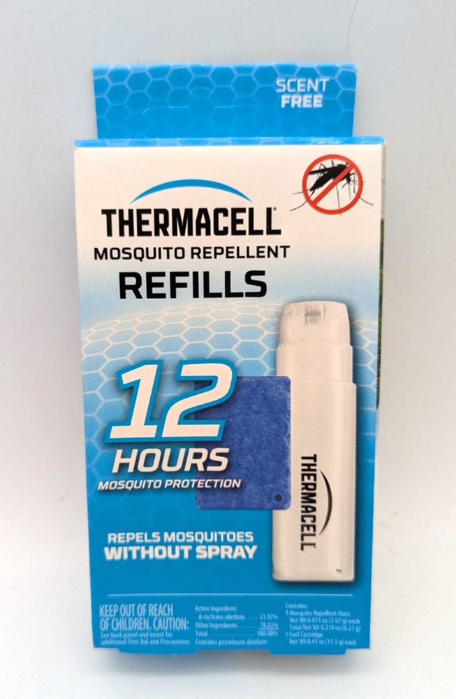 Thermacell Mosquito Repellent Refills 12 Hour Protection 3 Mats 1 Cartridge