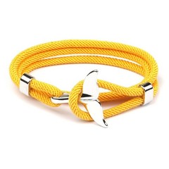 Handmade Whale Tail String Good Luck Rope Bracelet Beach Surfing Wristband