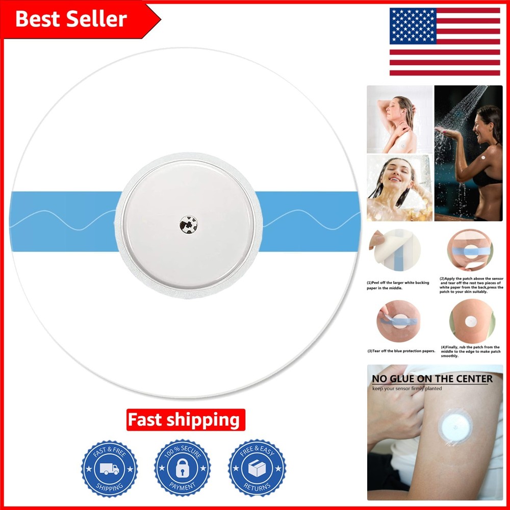 Long-Lasting 55 Count Sensor Covers for Libre 2/3/Plus – No Center Glue Design
