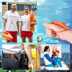 100 Pieces Emergency Whistles with Lanyard Safety Survival Whistles Loud Blas…