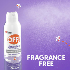 OFF! Clean Feel Insect Repellent Aerosol with 20% Picaridin, Bug Spray 5 Oz