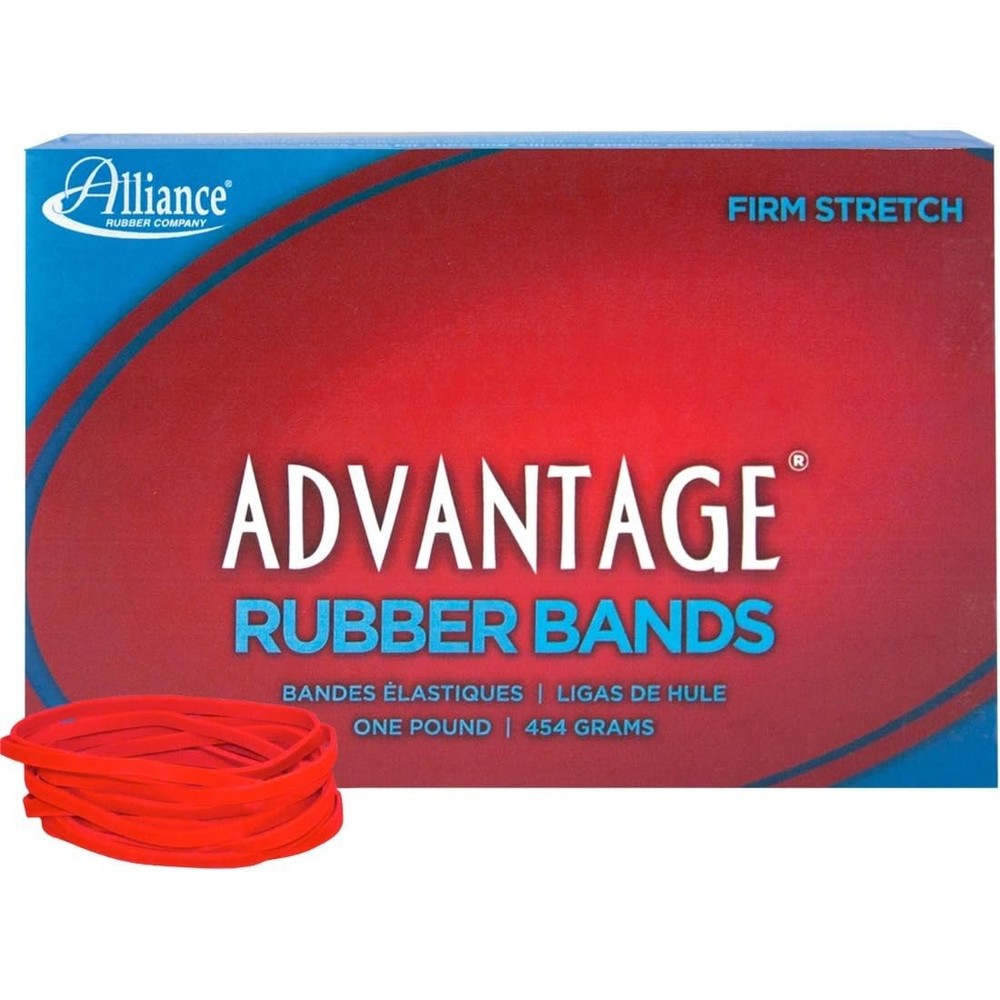 Alliance Rubber 96325 Advantage Bands Size 1 Pound 3 x 1/8 inches, Red