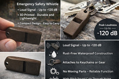 Loud Emergency Whistle – Compact Safety Signaling Whistle, Up to ~120 dB 6 PACK