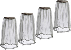 Premium Mesh Mosquito Head Net Outdoor Pack of 4 Face Neck Fly Netting Hood