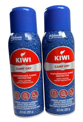 2 PACK – KIWI Camp Dry Water Repellent Performance Fabric Protector 10.5 oz ea.