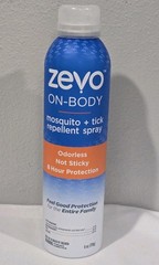 Zevo On Body Mosquito and Tick Repellent Bug Spray 6 oz Odorless Non-Sticky