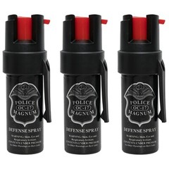 3 Police Magnum pepper spray .50oz pocket clip self defense security protection