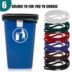 Riakrum 6 Pieces Trash Can Rubber Bands, Red, Green, Black, Blue, Brown