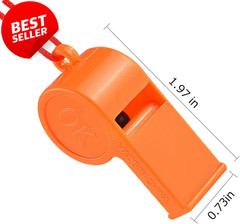 72Pcs Plastic Whistles, Bulk Whistles, Training Sports Whistles with Lanyard, Lo