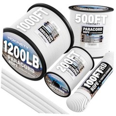 1200 Paracord Rope – 4.4mm 14 Strand Nylon Parachute Spool para 100 ft White
