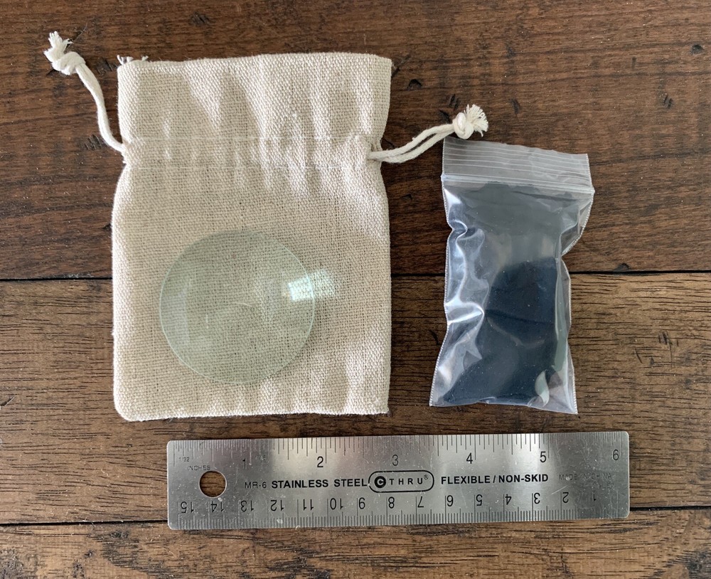 5X Magnifying Glass Fire Starter With Char Cloth