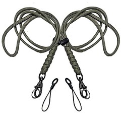 BSGB 2Pcs Paracord Lanyard Metal Hook Durable Survival 550 Cord Army Green