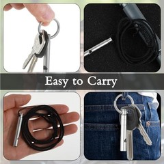 2Pcs Emergency Whistle, 120DB Hiking Whistle Safety Whistles with Lanyard for