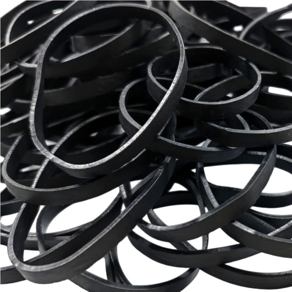 Tactical Rubber Bands Size #64 (3 1/2″ x 1/4″), 100 Pcs Black Wide #64,