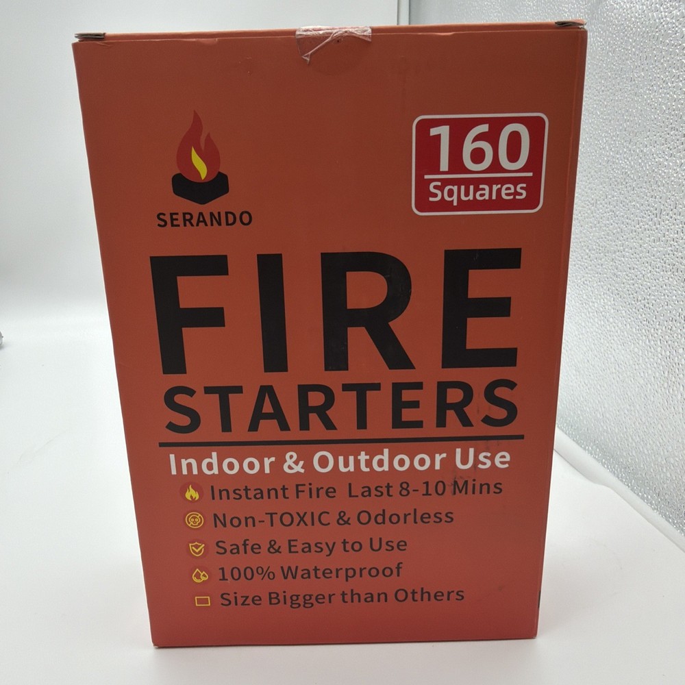 Fire Starter Cubes, 160 pcs Bulk Pack Fast Grill BBQ Charcoal Start Odorless