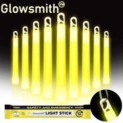 Glow Fever Emergency Safety Military Grade Glow Sticks, 10PCS, 6″ Ultra Bright L