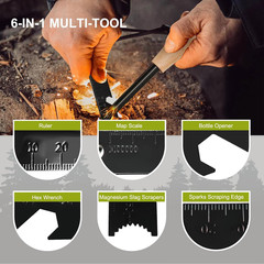 Kzviglo Ultimate Fire Starter Kit – Magnesium Rod, Flint and Steel Striker, Wire