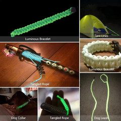 5/15/30m Luminous Rope 9 Strands 4mm Paracord Nylon 550 Cord Outdoors Equipment