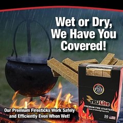TRULite 20 Natural Fire Starters – Hassle-Free Lighting for Home & Campsites