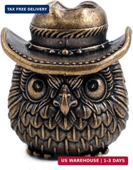 Copper Owl Paracord Beads for Survival Knife Lanyard, Keychains, Zipper,with Hol