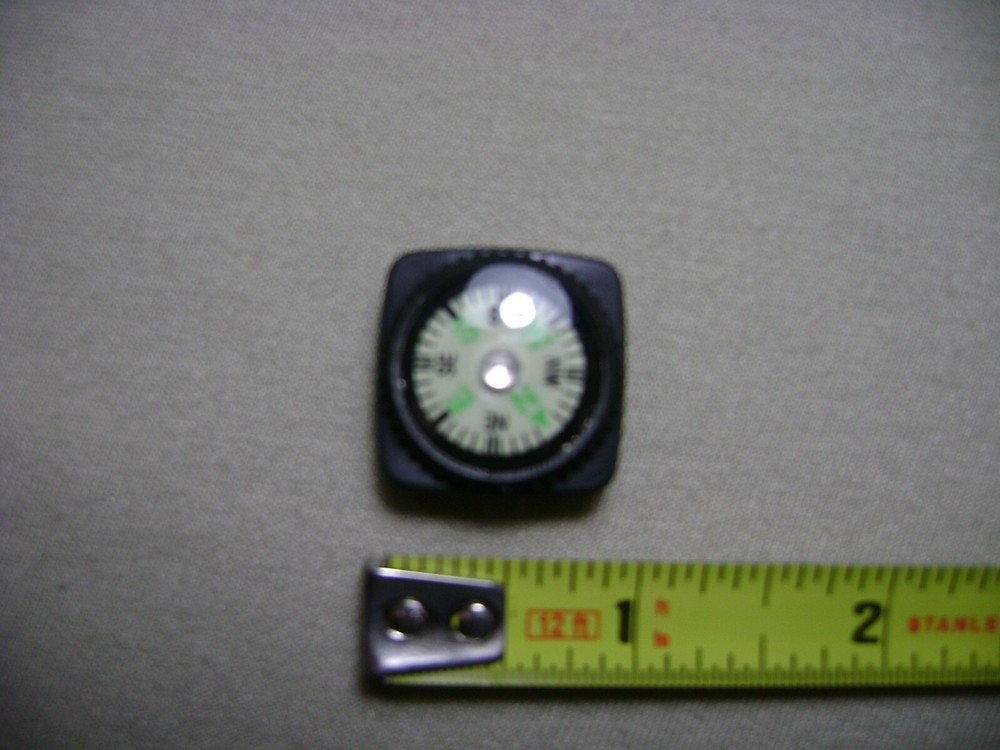 Glow in the Dark Compass for 20mm Watchband or Paracord Bracelet Type 1 (NEW)