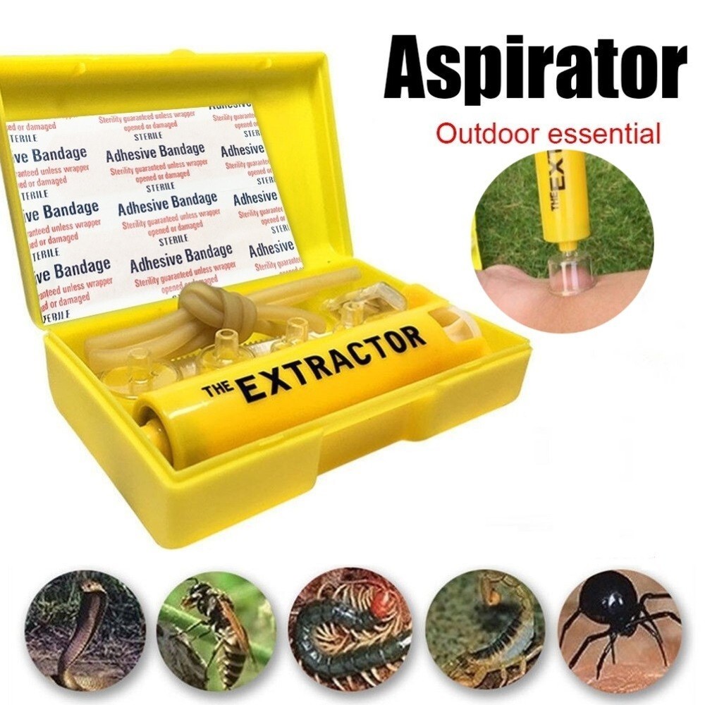 Venom Extractor Pump Outdoor Snake Mosquito Bee Bite Suction First Aid Tool New