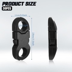 25Pcs 6mm Mini Plastic Side Release Buckles for Paracord & DIY Crafts