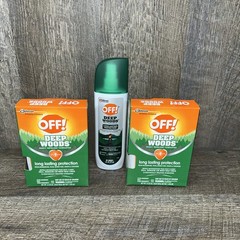 Off Deep Woods 1 Pump Spray & Two Box’s Of Towelettes All New!