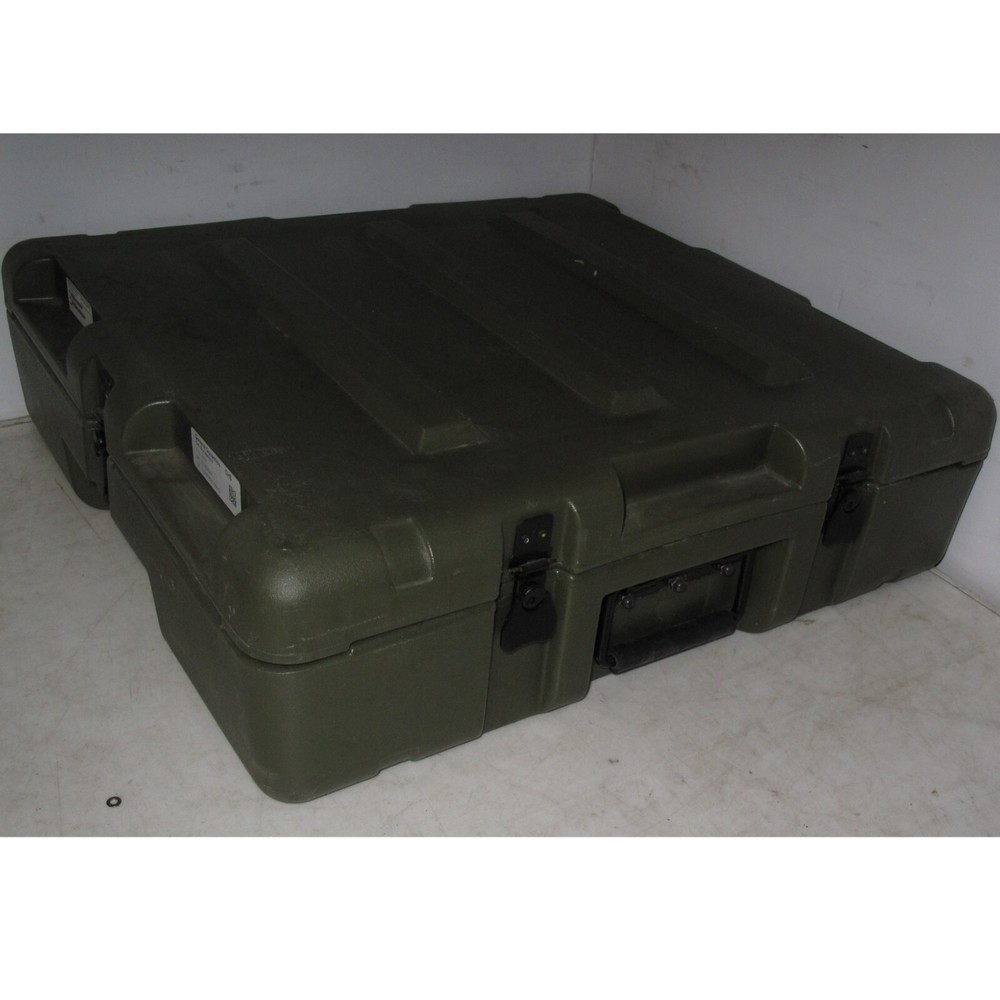 Hard Case Military Plastic 24x22x7 Divided Hinged Lid Miltope Laptop