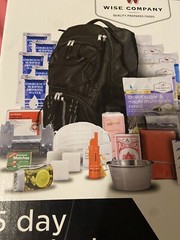 Emergency Survival Kit Backpack 5-Day Food Water First Aid Whistle Playing Cards