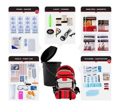 4 Person Comfort Survival Kit, Bucket and Lid
