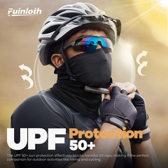 Fuinloth Neck Gaiter, 6 Pack Cooling UV One Size, 2 Black+2 Gray+2 Light Gray