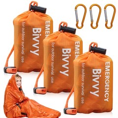 3 Pack Emergency Sleeping Bag Emergency Survival Sleeping Bag with Signal Whistle, What…