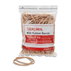 Staples Rubber Bands, Size #33, 1/4 lb. Bag – Economy Bands for Beige