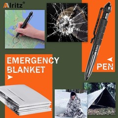 12-in-1 Emergency Survival Kit for Camping, Hiking, Outdoor Adventures – Compass
