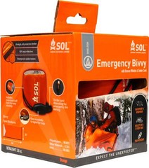 SOL Emergency Bivvy Sack Orange Waterproof Survival Kit with Whistle and Tind…
