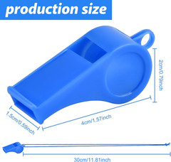 5 Pcs Referees Loud Plastic Emergency Whistle with Lanyard for Outdoor Activitie