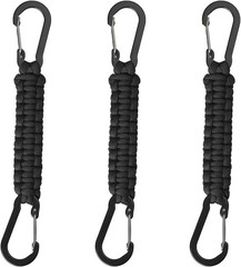 Paracord Keychain Carabiner Clips 3 Pack, Small Carabiner Clip D Ring Lanyard