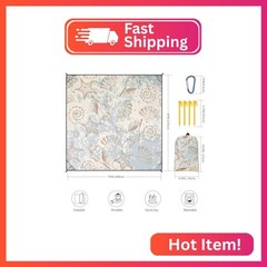 HIHOHO Waterproof Sandproof Beach Blanket Mat for 1-8 Adults, Quick Drying